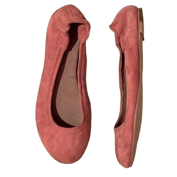 Emu Pink Suede Ballet Flats - Picture 9 of 10